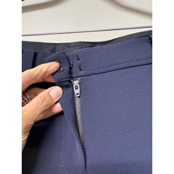 A.L.C. Carson Navy Trouser Pants Seam Detail Split Leg Work Career, Sz 4 - Picture 4 of 15